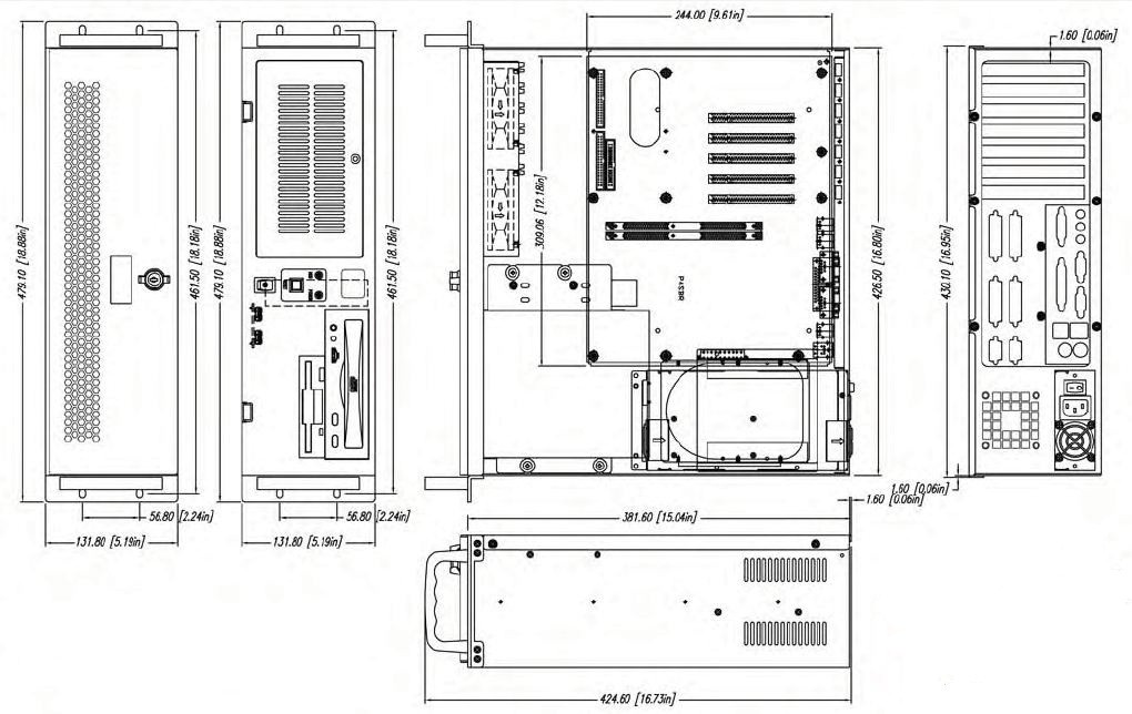 3u Chassis Dimensional Drawing