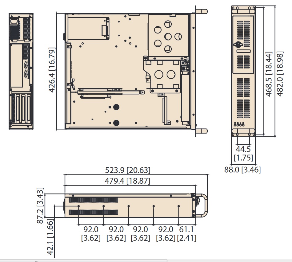 2u Chassis Dimensional Drawing